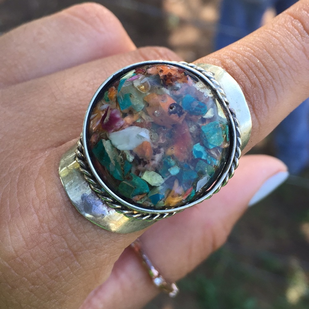 Turquoise Rock big ring